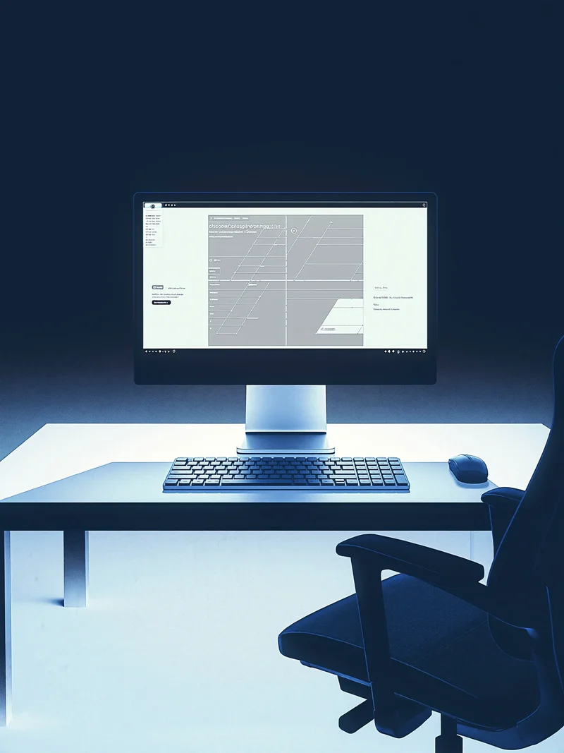 Illustrazione di un laboratorio di sviluppo web con layout in costruzione